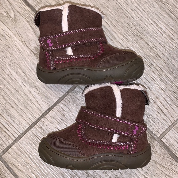 (Baby) EUC Surprize by Stride Rite Arliss Fur Lined Boot - Picture 2 of 8